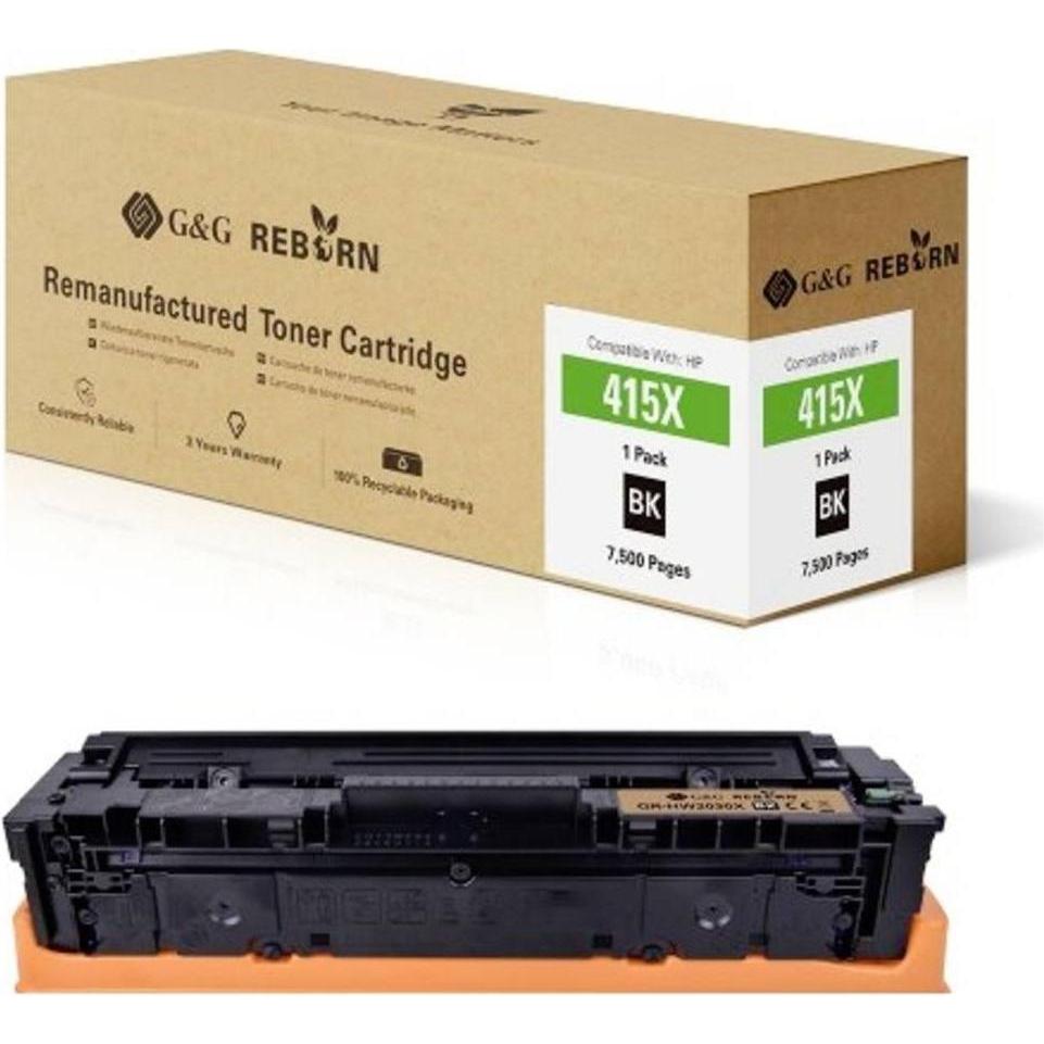Thumbnail - G&G, Toner, Toner ersetzt HP 415X Kompatibel Schwarz 7500 Seiten Reborn remanufactured