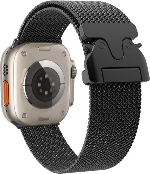 Hurtel Strap Titanium Milanese Loop Bracelet 42/44/45/46/49 mm - Black (Titanium)