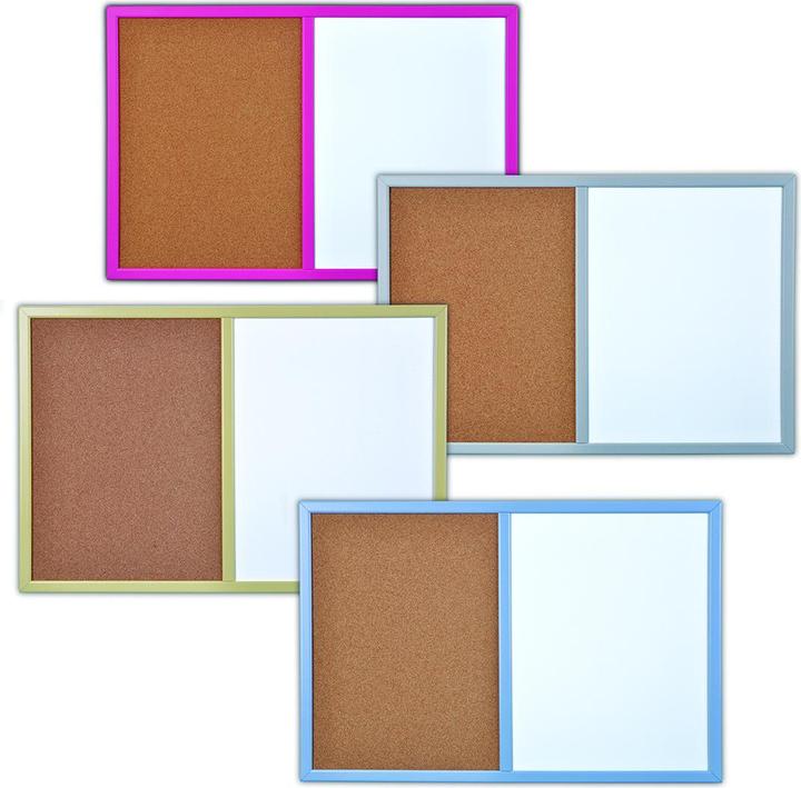 Produktbild Bi-Office Trockenbrett - Kork, Combo, 60x40cm, lackiert, bunte Rahmen (60 x 40 cm)