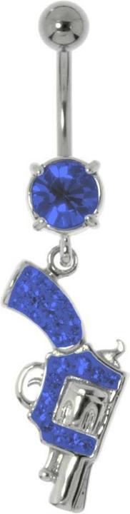 Produktbild Bijouteria Bauchpiercing (Messing rhodiniert, Kristall, Chirurgenstahl 316L)