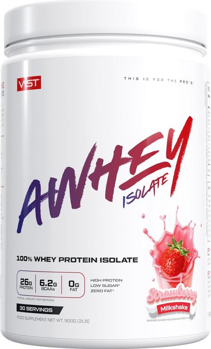 Actual product image Vast Sports AWhey - 100% Whey Protein Isolate, 900 g can (Strawberry, 1 x, 900 g)