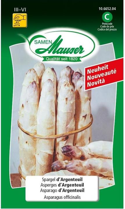 Actual product image Samen Mauser Asparagus d'Argenteuil (Vegetable seeds)