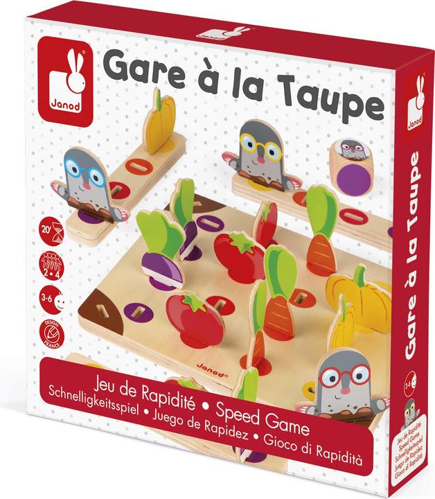 Immagine prodotto Janod Attenzione alla talpa (Inglese, Spagnolo, Tedesco, Italiano, Francese, Olandese)