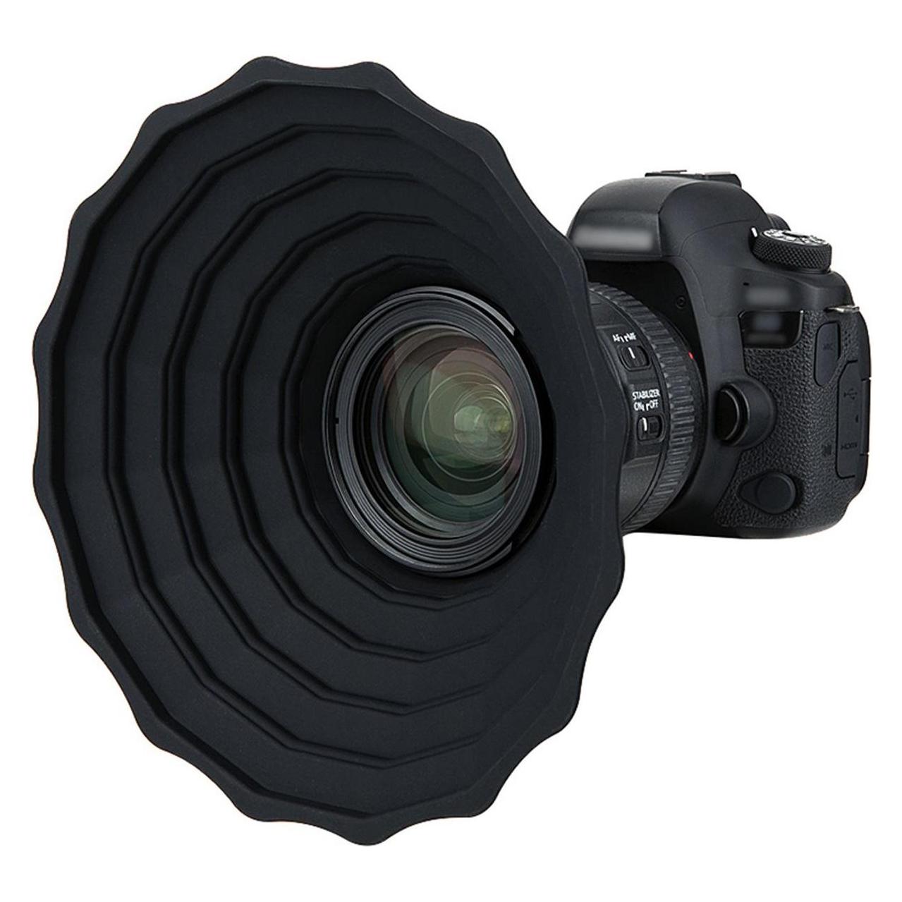 Jjc Siliconen Lenskap Lh Ars 53mm72mm, Zonnekap, Zwart