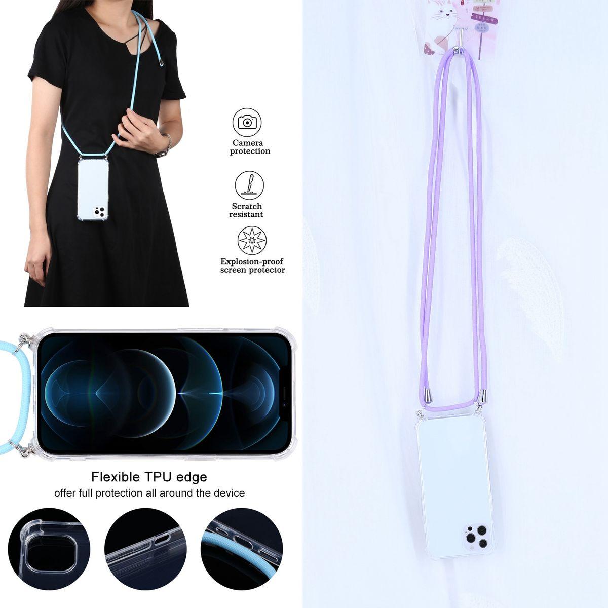 Thumbnail - König Design Hülle Handy Schutz für Apple iPhone 13 Pro Case Cover Tasche Etui Bumper Violett, Handykette, Violett