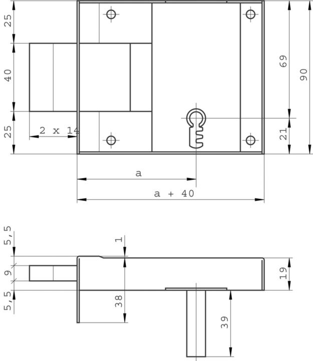 Actual product image Schänis lock