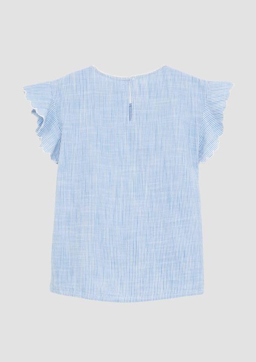 Produktbild S.Oliver Bluse Blusenshirt aus Baumwolle mit Streifenmuster und Stickereien (170, 176)