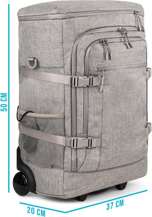 Produktbild Normani Handgepäck Rucksack mit Trolleyfunktion + kleiner Rucksack (45 l)