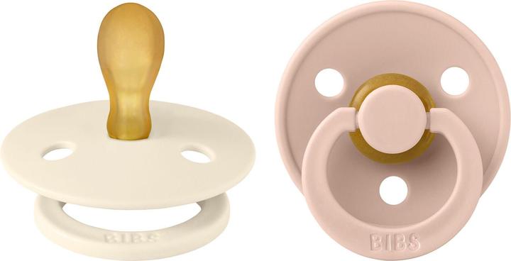 Immagine prodotto Bibs Succhietto in lattice colorato (simmetrico, 0-6 mesi), Avorio & Blush (2x, 0 - 6 Mesi)