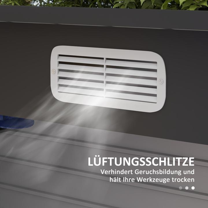 Produktbild Outsunny Gerätehaus Verzinkter Stahl Grau