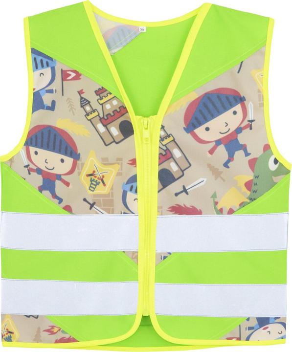 Actual product image Korntex Kinder Warnweste Action „Fantasy“ - CO2 Neutral - Hellgrün/Ritter - XS (XS)