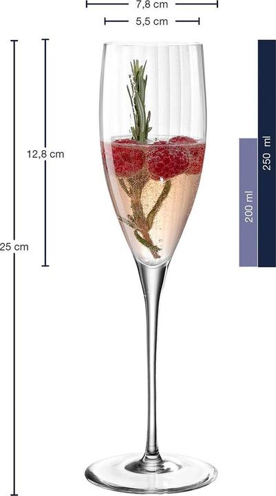 Immagine prodotto Leonardo Bicchiere da champagne Poesia 250 ml, 6 pezzi, Trasparente (25 cl, 6 Occhiali, Bicchieri da champagne)