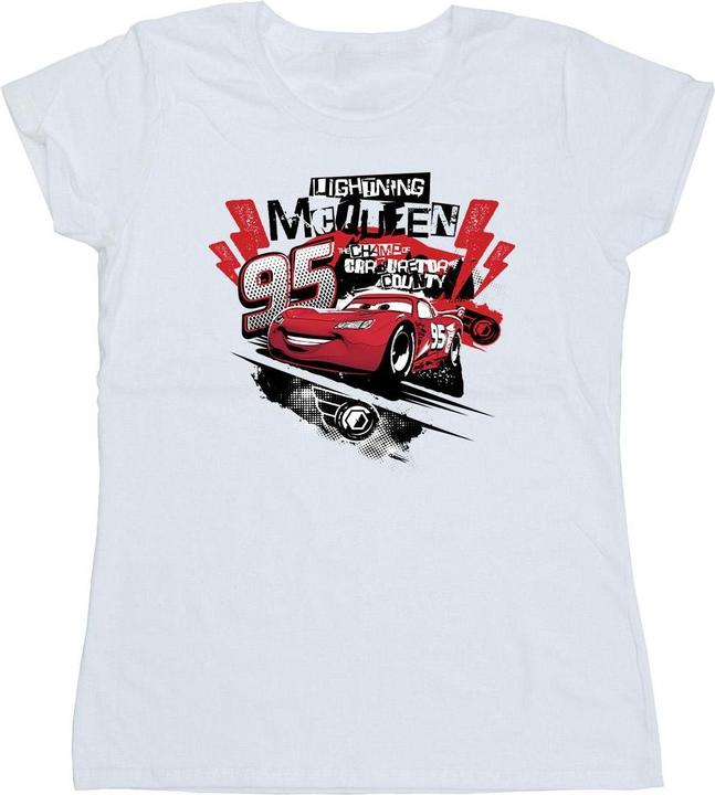 Immagine prodotto Disney Cars Lightning McQueen Collage Maglietta Donna (XL)