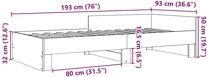 Image du produit vidaXL Bettgestell (90 x 190 cm)