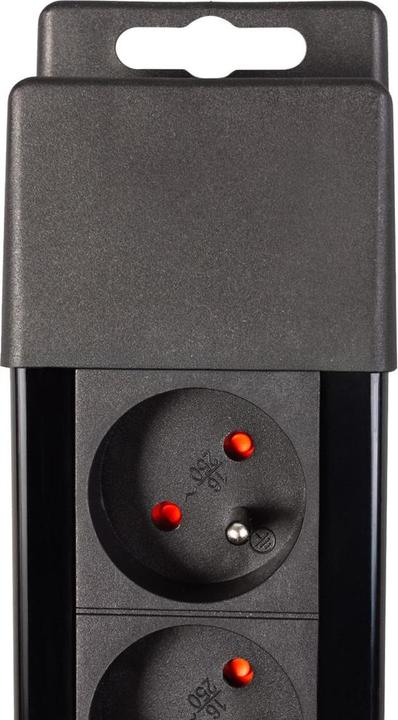 Actual product image Maclean MCE11 Extension Cable 1 5 m 8 AC Outputs Indoor Black (8x, CEE 7/5, 1.50 m)