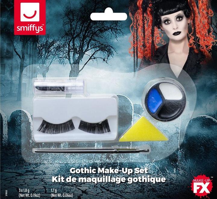 Produktbild Smiffys Gothic Makeup Set (Künstliche Wimpern)