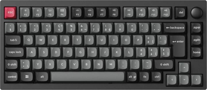 Keychron K2 MAX Tastiera Meccanica Wireless 75% – Switch Super Brown, LED Bianco, Per Mac E Windows