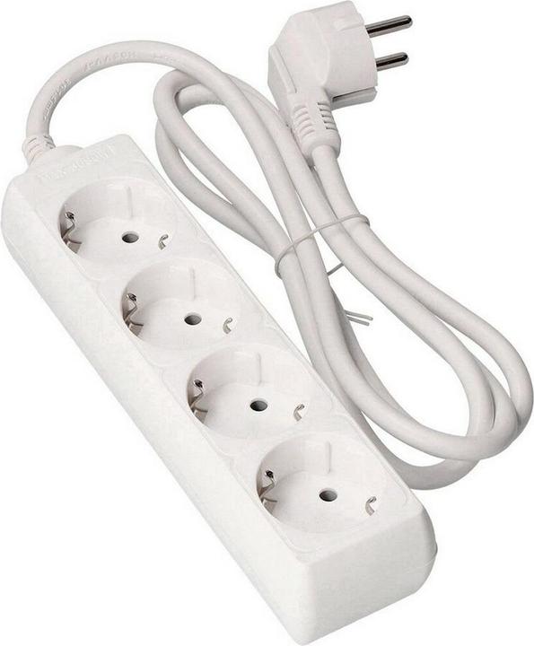 EDM Steckdosenleiste mit 4 Steckdosen ohne Schalter 41034 Schuko (3 m) (4 x, CEE 7/3, 3 m)