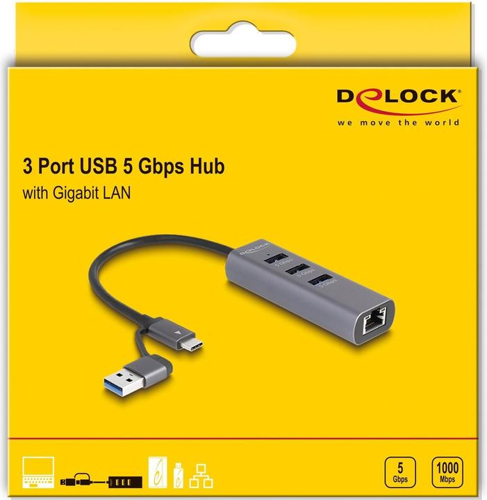 Produktbild Delock 64282 (USB-C, USB-A, 3 Ports)
