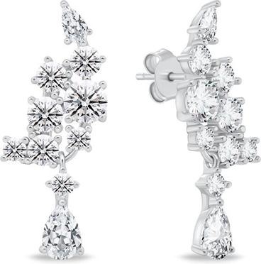 Image du produit Brilio Silver - Charming silver earrings with zircons EA1134W