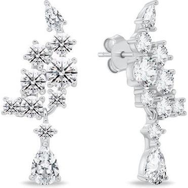 Brilio, Ohrringe, Silver - Charming silver earrings with zircons EA1134W