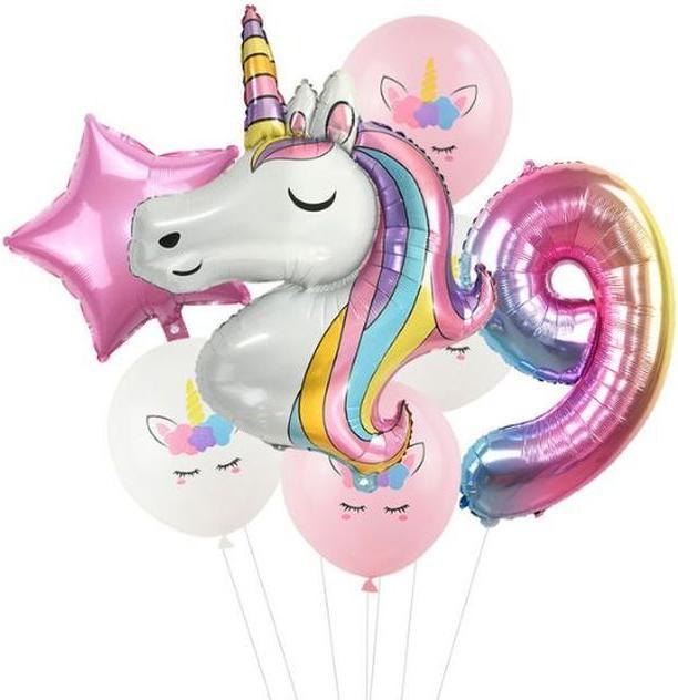 Actual product image MU Style Rainbow Series Unicorn Balloon Set (7 pcs.) (1 x)