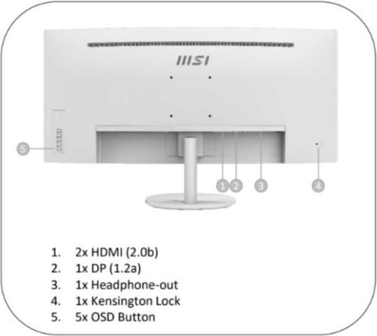 Productafbeelding MSI PRO MP341CQW 34inch VA UWQHD Curved (3440 x 1440 pixels, 34")