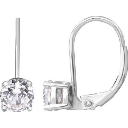 Beneto, Ohrringe, Silver earrings with clear crystals AGUC196 / 5 (L)