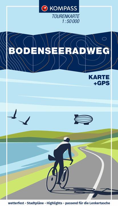 Produktbild Fahrrad-Tourenkarte Bodenseeradweg 1:50.000