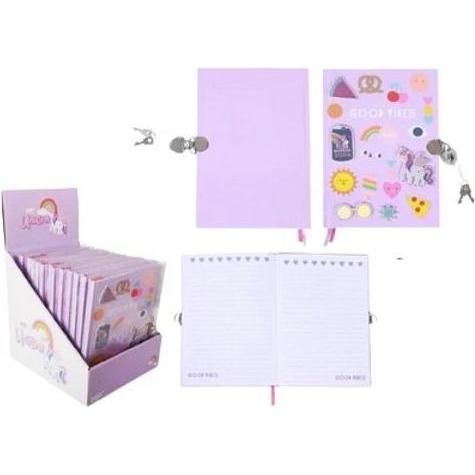 TRW, Quaderni + Bloc notes, Notizbuch mit Vorhängeschloss, A5, Einhorn, 148 x 210 mm (148 x 210 mm)