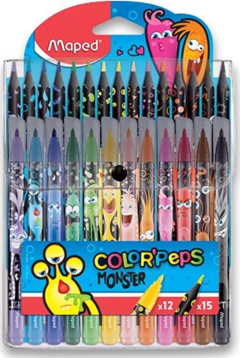 Produktbild Maped Color'Peps Monster set - 12 markers / 15 pencils (984718) (27x)