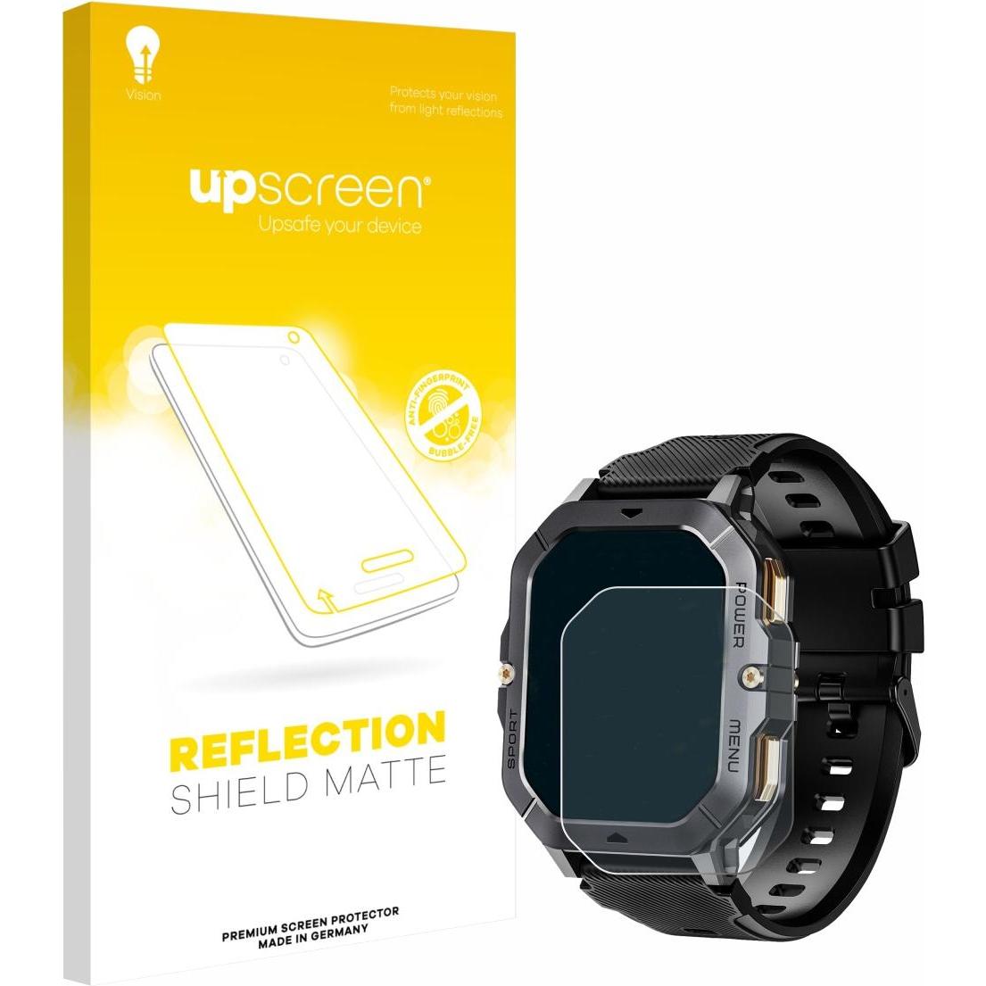upscreen Schutzfolie Displayschutz Displayschutzfolie Folie Matt Entspiegelungsfolie, Smartwatch Schutzfolie, Grau