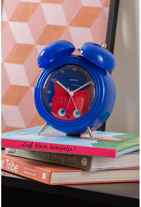 Actual product image Karlsson Wecker Katze Dunkelblau, Anzeige: Analog, Detailfarbe