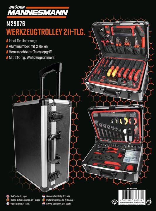 Actual product image Mannesmann M29076 Tool case (211 pieces)