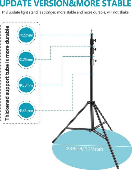 Produktbild Neewer 4m Air-Cushioned Light Stand (Black)