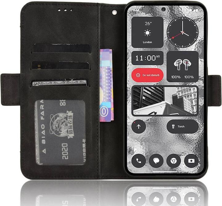 Immagine prodotto Cover-Discount Nothing Phone (2) - Custodia con molti scomparti per carte di credito nera (Nothing Phone (2))
