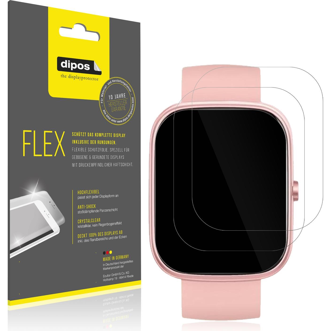 Dipos 3D Full Cover Schutzfolie, Smartwatch Schutzfolie, Transparent