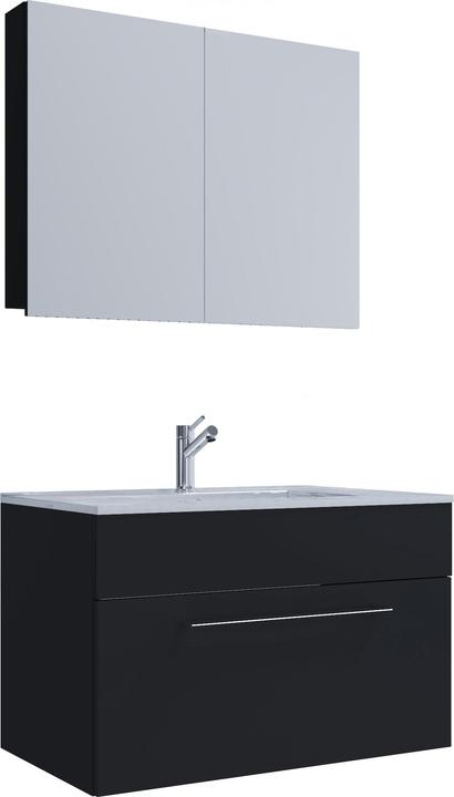 Actual product image VCM 3-piece wash place washbasin Badinos 1 drawer mirror cabinet