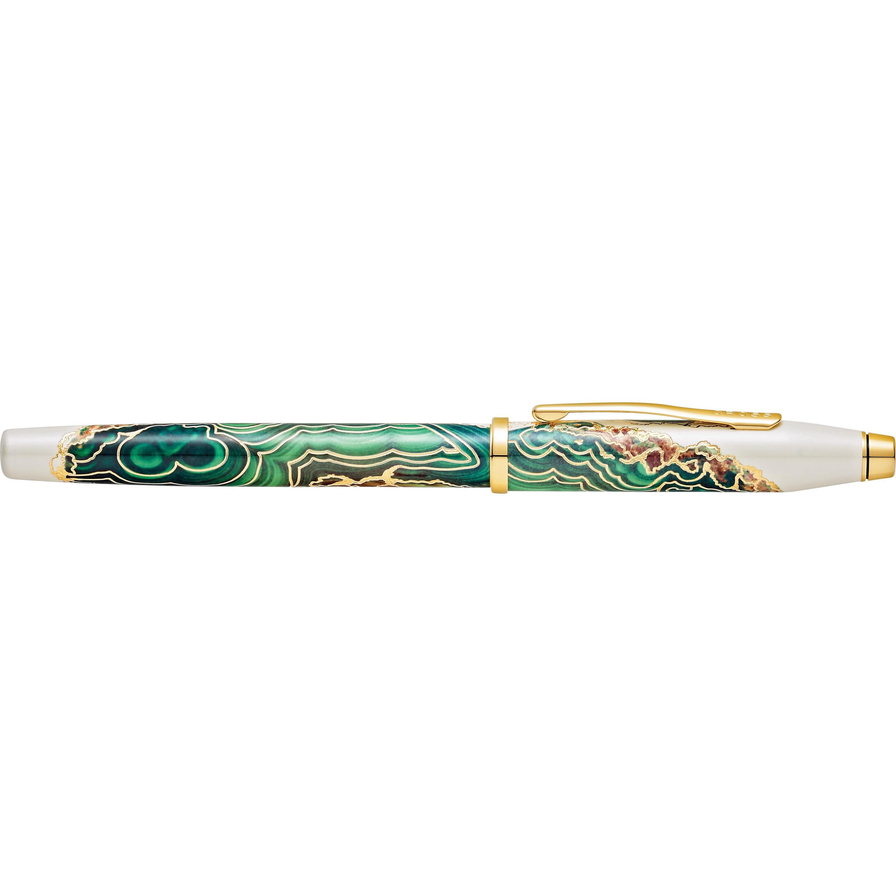 Cross, Schreibstifte, Füllhalter Wanderlust Borneo M Geschenkbox (Gold, Weiss-Lack, Motiv Borneo, Grün, 1 x)