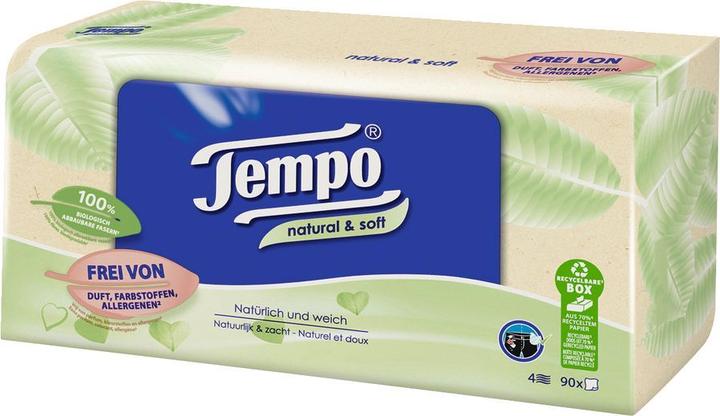 Produktbild Tempo Taschentücher natural & soft