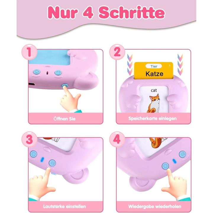 Image du produit Cbx Sprechende Flash-Karten, 510 Wörter auf französisch und englisch, Bildungsspiel Pink (Anglais, Français)