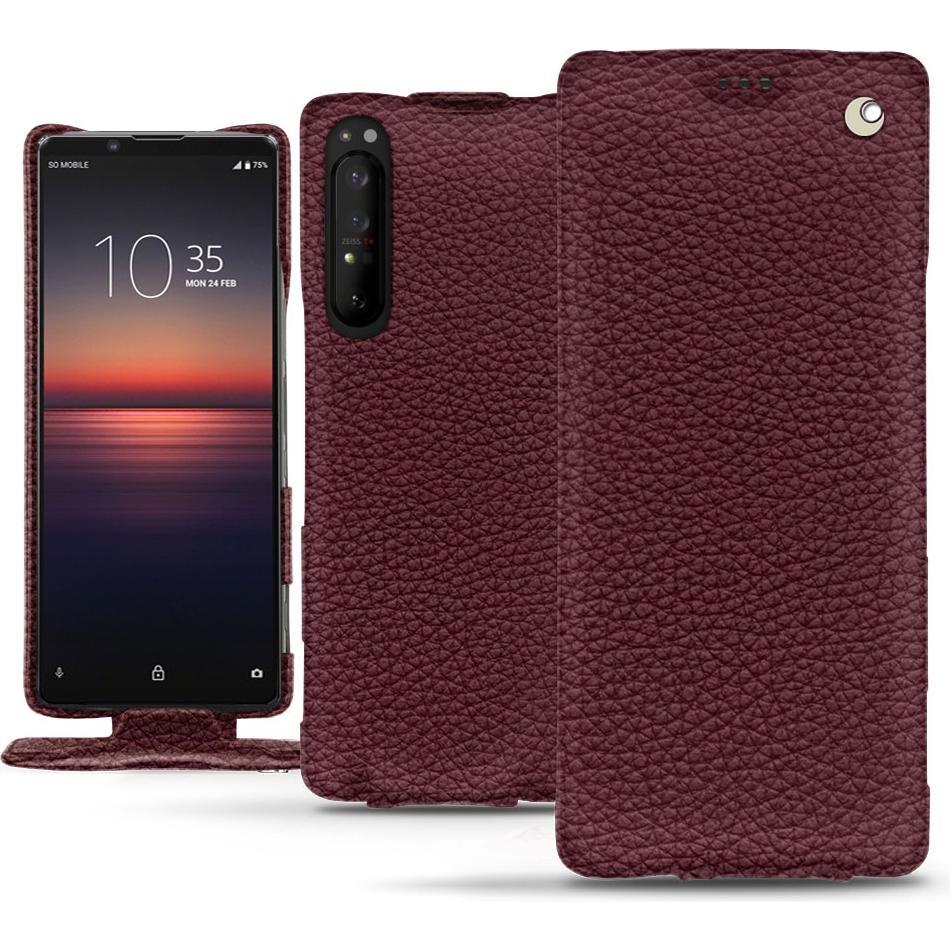 Thumbnail - Noreve Lederschutzhülle vertikal (Sony Xperia 1 II), Smartphone Hülle, Violett