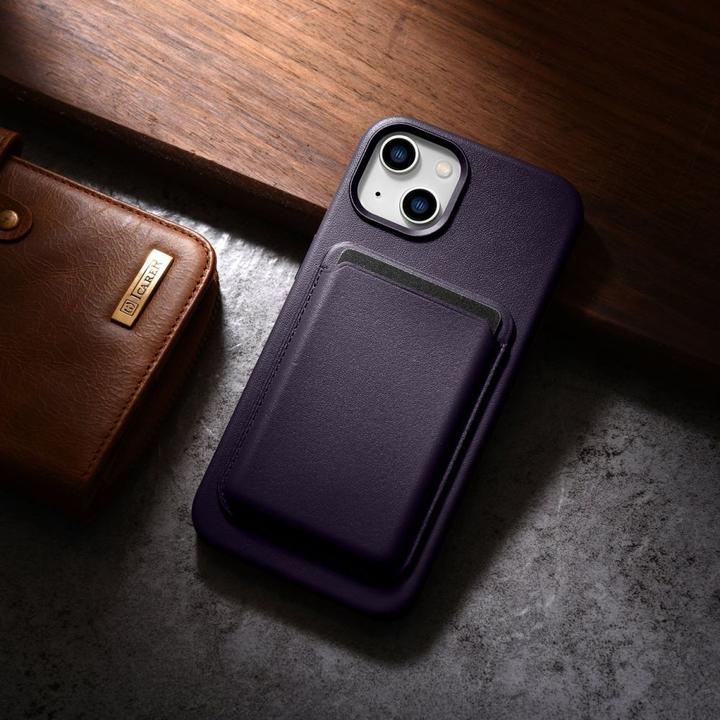 Produktbild iCarer icer Case Lederhülle für iPhone 14 Plus Dunkellila (MagSafe-kompatibel) (Apple iPhone 14 Plus)