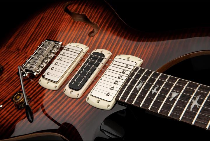 Produktbild PRS SE Special Semi-Hollow Orange Tiger Smokeburst (E-Gitarre, Ahorn, Mahagoni, Rosewood)