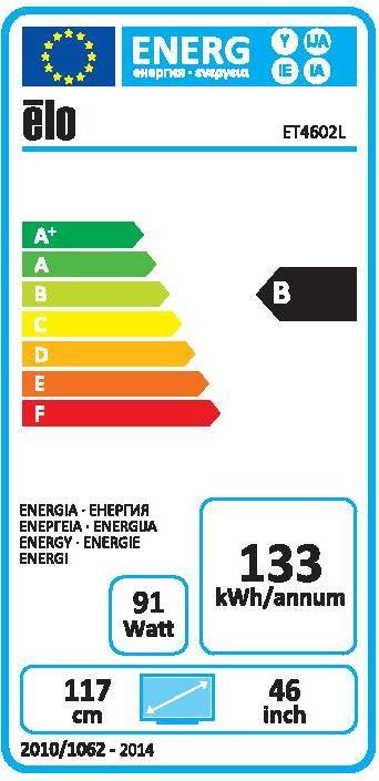Energie-Label ēlo 4602L (1920 x 1080 Pixel, 46")