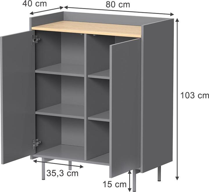Image du produit Vicco Velina (80 x 40 x 103 cm)