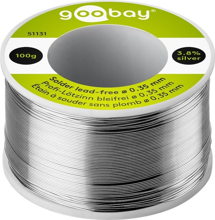 Produktbild Goobay Profi-Lötzinn bleifrei, ø 0,35 mm, 100 g (Lötzinn)
