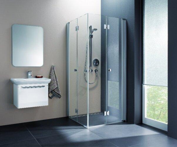 Actual product image Koralle Coral corner shower Pendulum folding door half myDay EFTS R 80, 765-785x2000mm (76.50 cm, 200 cm)