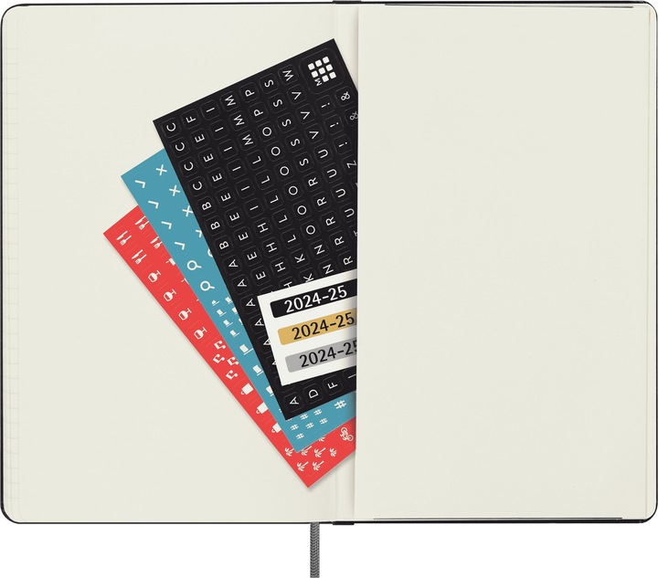 Productafbeelding Moleskine 18 maanden dagelijkse notitiekalender 2024/2025, L/A5, Harde kaft, Zwart (A5, Engels)