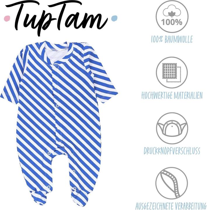 Produktbild TupTam Schlafstrampler mit Fuss - 3er Set (92)